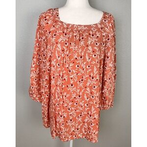 Ingrid & Isabel Maternity Woven Maternity Blouse Pink Floral XXL NWOT